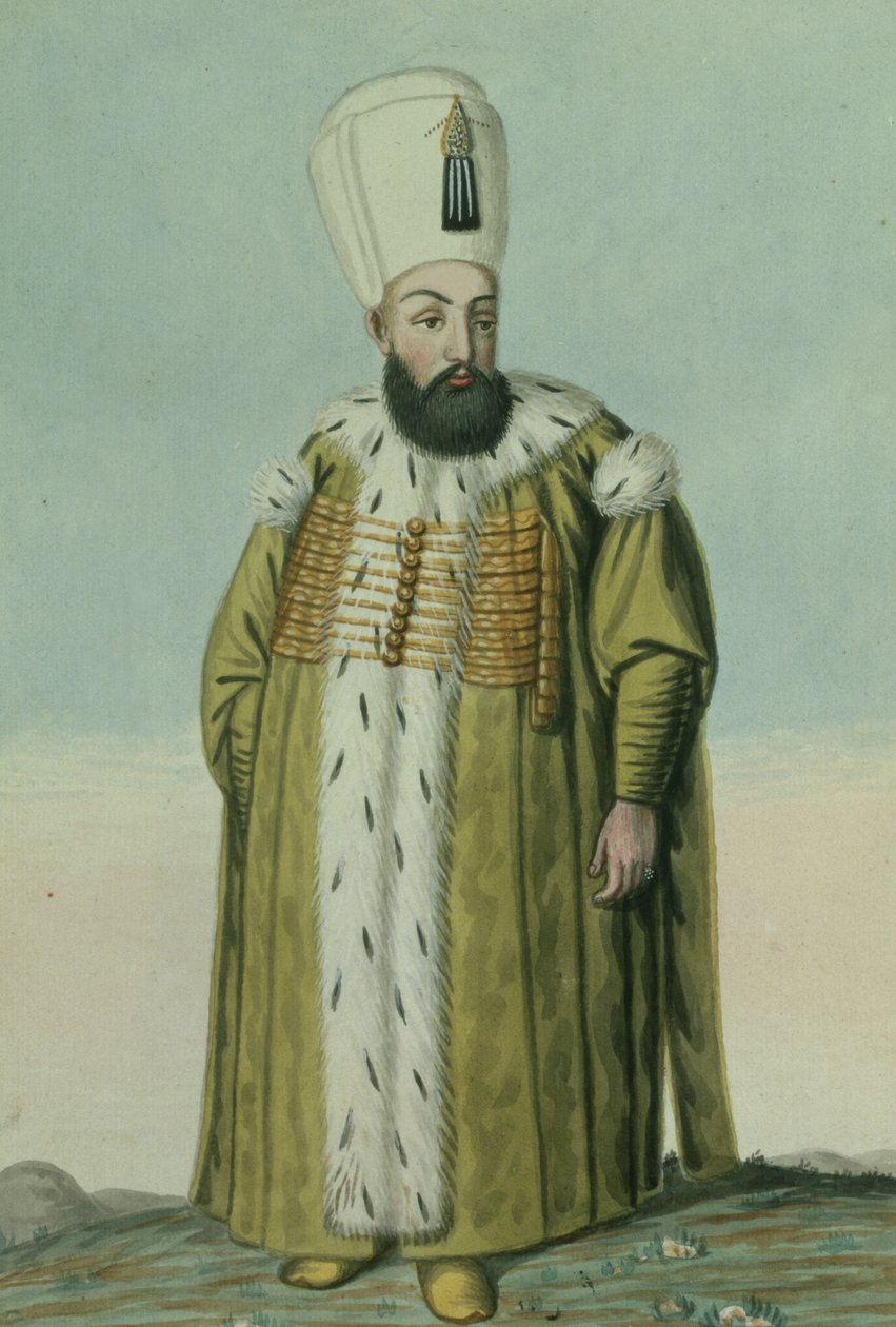 Amurath (Murad) III (1546–95) szultán 1574–95, a „Török császárok portréi” sorozatból alkotó: John Young