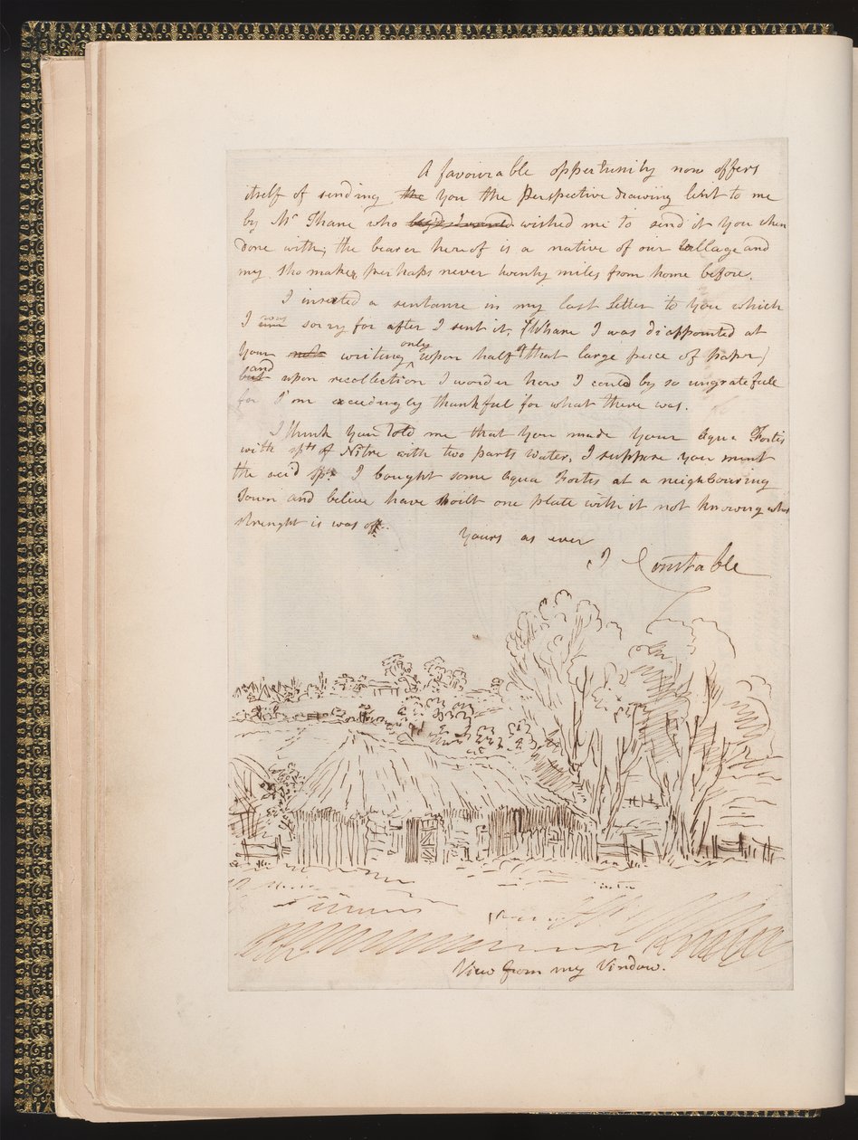 John Constable autográf levele John Thomas Smith-nek, a Charles Robert Leslie által írt, James Carpenter által nyomtatott Emlékiratok John Constable életéről, 1843. alkotó: John Constable