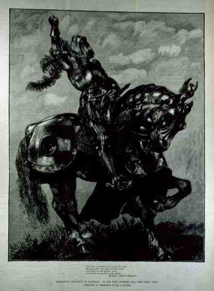Marmions Defense Douglasnak, a The Illustrated London News, 1882. február 25. alkotó: John after Gilbert
