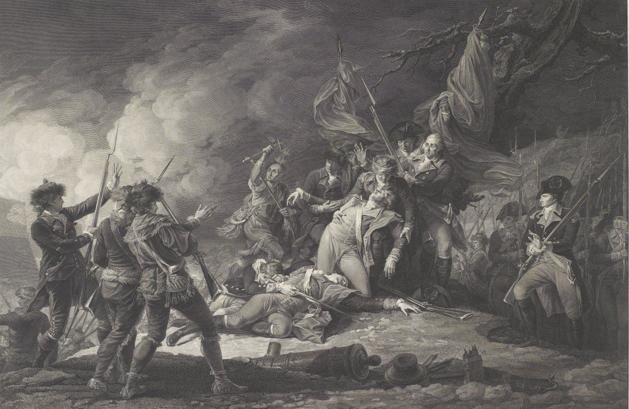 Montgomery tábornok halála, Quebec támadásában, 1775. december, 1798. alkotó: John after Trumbull