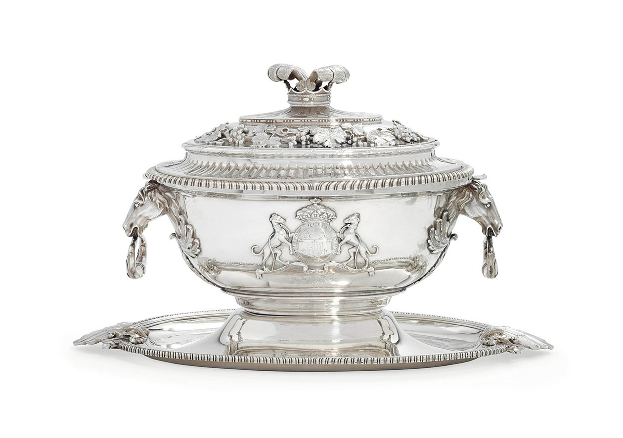 III. György levestej, fedő, állvány és bélés alkotó: John and Wakelin Edward (c.1716–84) Parker