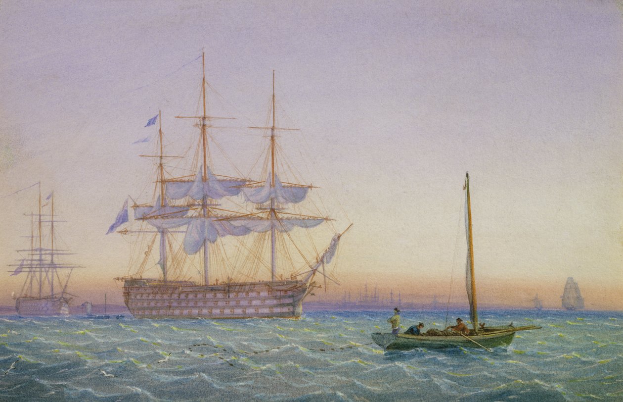H.M. Fregattok a horgonyban alkotó: John and William Joy