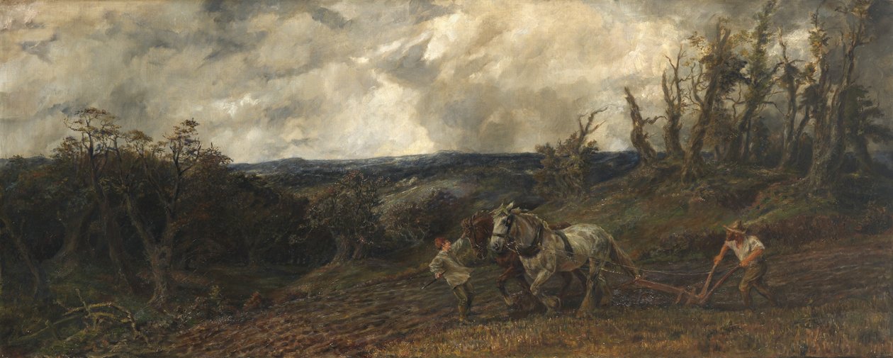 Szántás viharos időben, 1853 alkotó: John and studio Gilbert