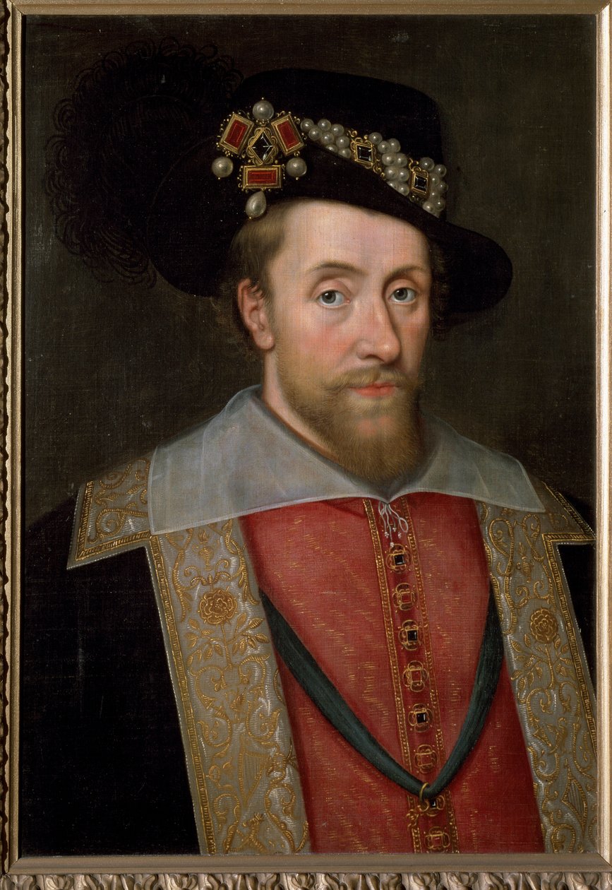 I. Jakab angol és ír király portréja (VI. Jakab, Skót király), 1605 körül (festmény) alkotó: John de (circle of) Critz