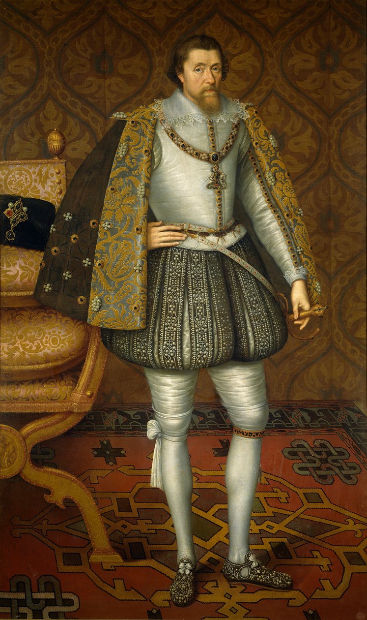 VI. Jakab és I. Anglia és Írország - I. Jakab angol király (1566-1625) portréja, De Critz (Decritz), John, the Elder (1551/2-1642), c. 1605 – Olaj, vászon alkotó: John de Critz