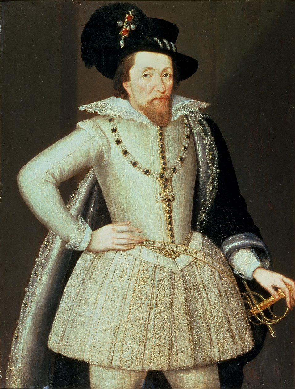 I. James, félalakos portré alkotó: John de Critz