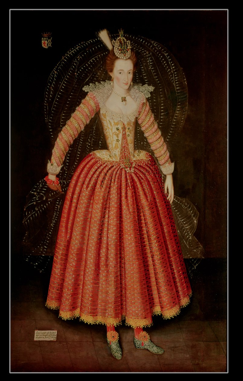 Lucy Harrington, Bedford grófnője, Inigo Jones által tervezett álarcos jelmezben, 1606 alkotó: John de Critz