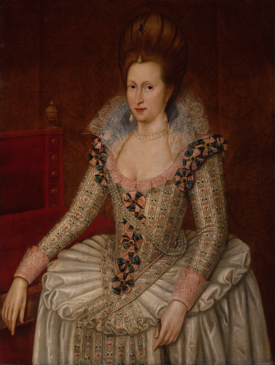Anna dán királynő, 1605 körül (olaj, panel) alkotó: John de the Elder (attr. to) Critz