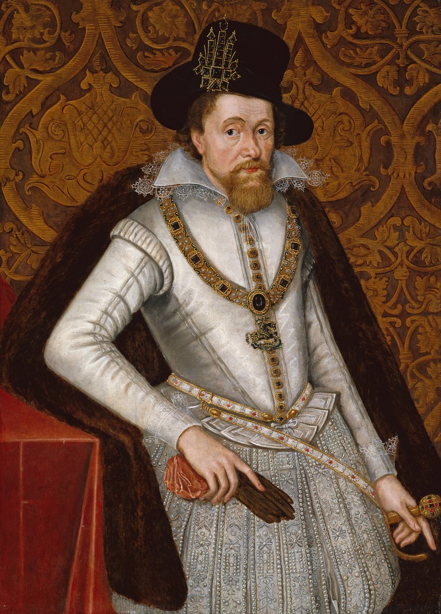 VI. Jakab király és én, 1605 körül (olaj, tábla) alkotó: John de the Elder Critz