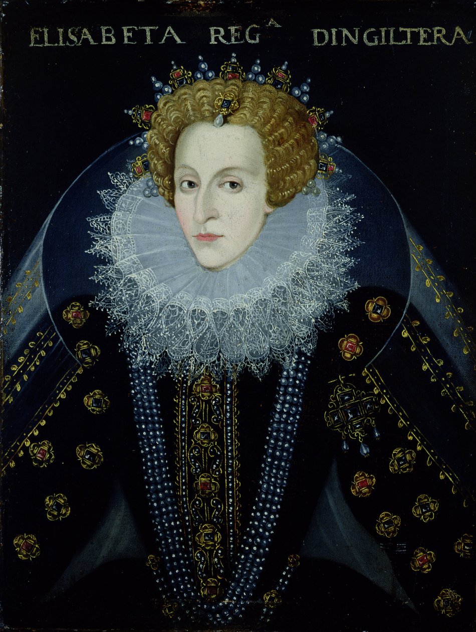I. Erzsébet királynő (1533-1603) portréja (olaj, vászon) alkotó: John the Elder (circle of) Bettes