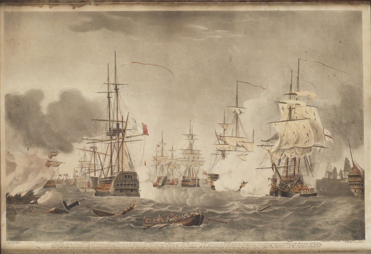 A nílusi csata c. 1800 alkotó: John william Edy