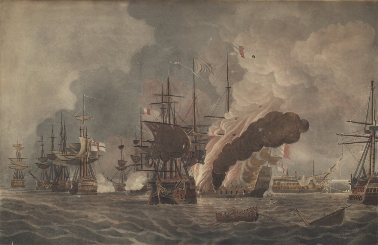 A nílusi csata, c. 1800 alkotó: John william Edy