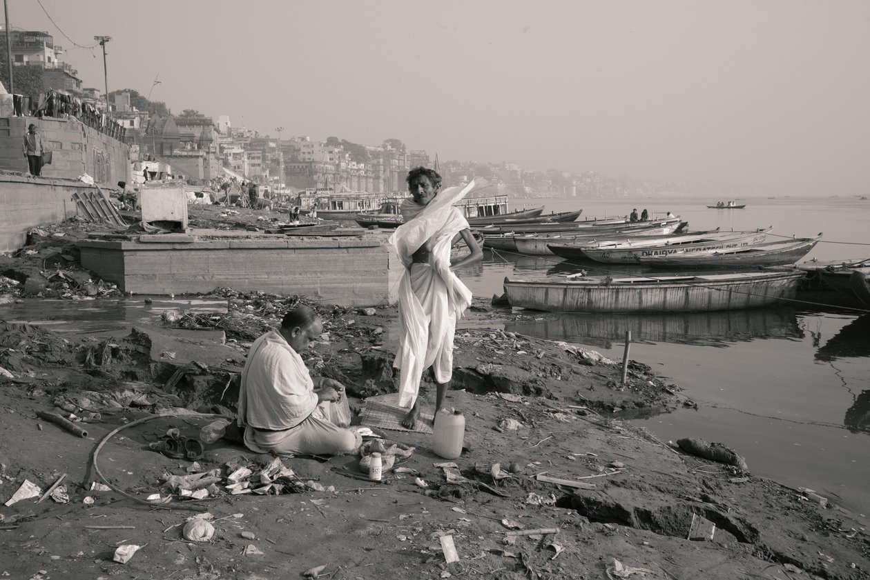 Manikarnika Ghat, Varanasi, 2016 (fotó) alkotó: Jon Nicholson