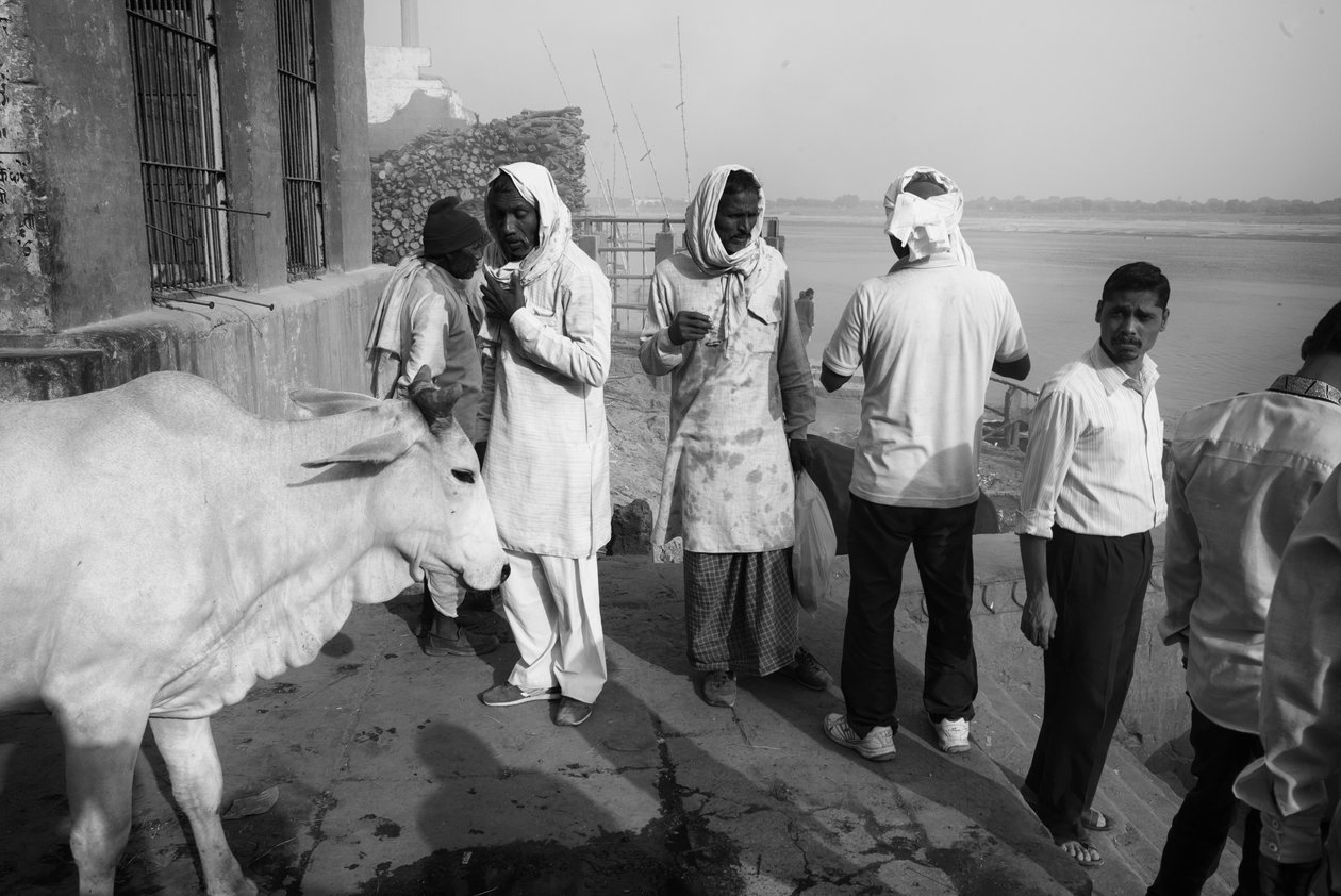 Manikarnika Ghat, Varanasi, 2016 (fotó) alkotó: Jon Nicholson