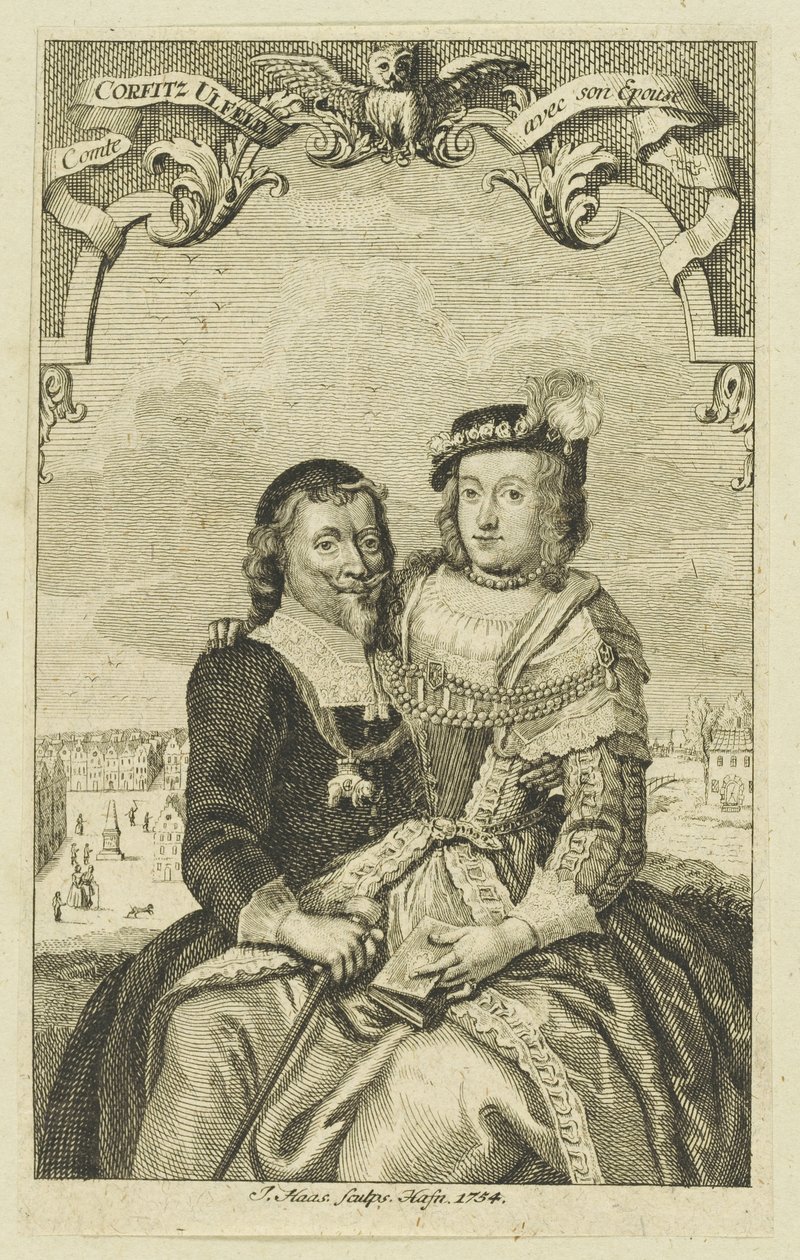 Corfitz Ulfeldt és felesége, Leonora Christina kettős portréja, 1754. alkotó: Jonas Haas