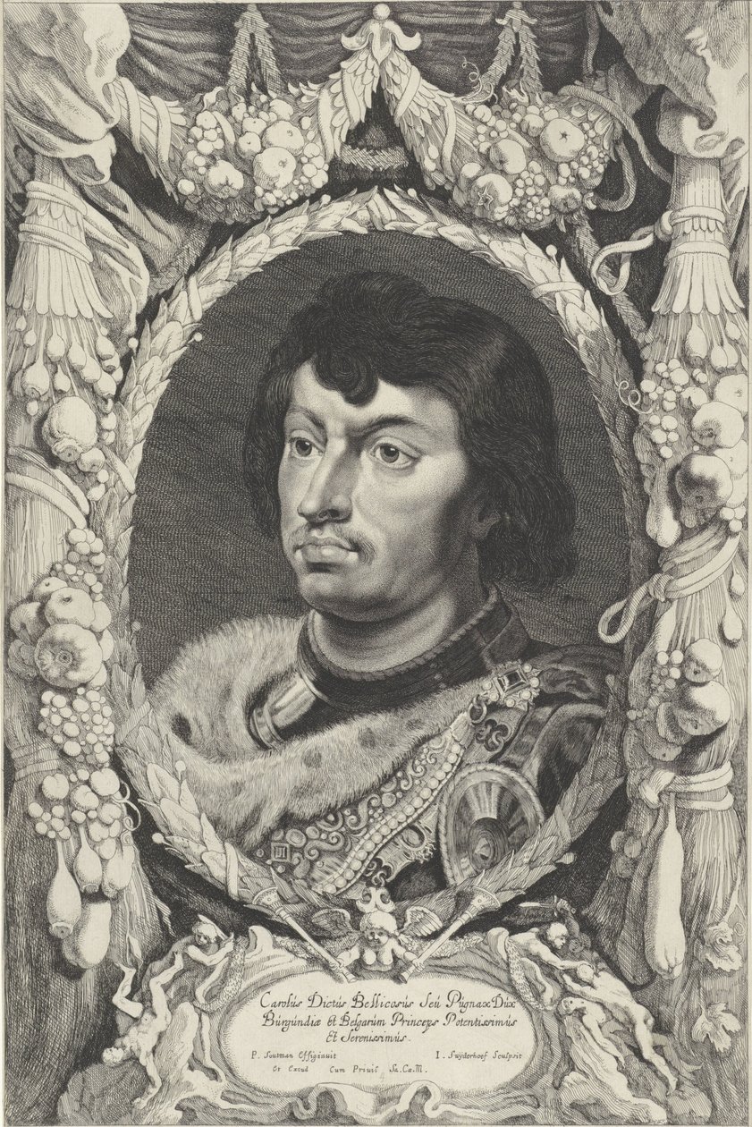 Merész Károly, Burgundia hercegének portréja Duces Burgundiae (sorozat címe) alkotó: Jonas Suyderhoef