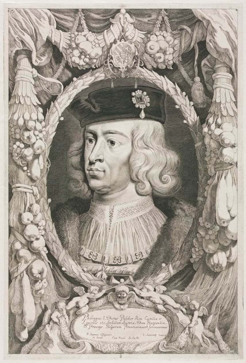 Burgundia hercegei: 8. sz. Kasztíliai I. Fülöp (a Jóképű) portréja alkotó: Jonas Suyderhoef
