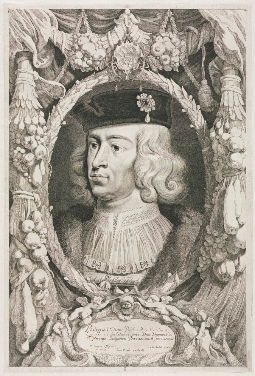 Burgundia hercegei: 8. sz. Kasztíliai Szép I. Fülöp portréja. alkotó: Jonas Suyderhoef