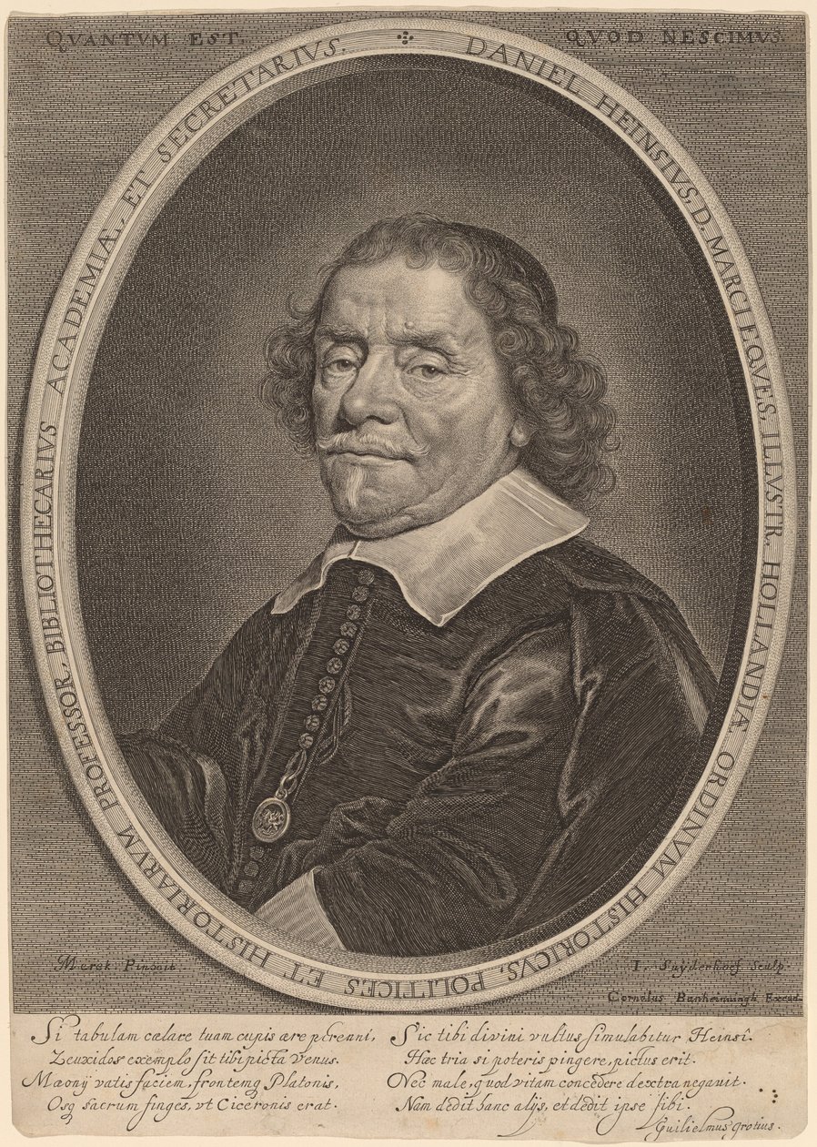 Daniel Heinsius alkotó: Jonas Suyderhoff after Jacob Fransz van der Merck