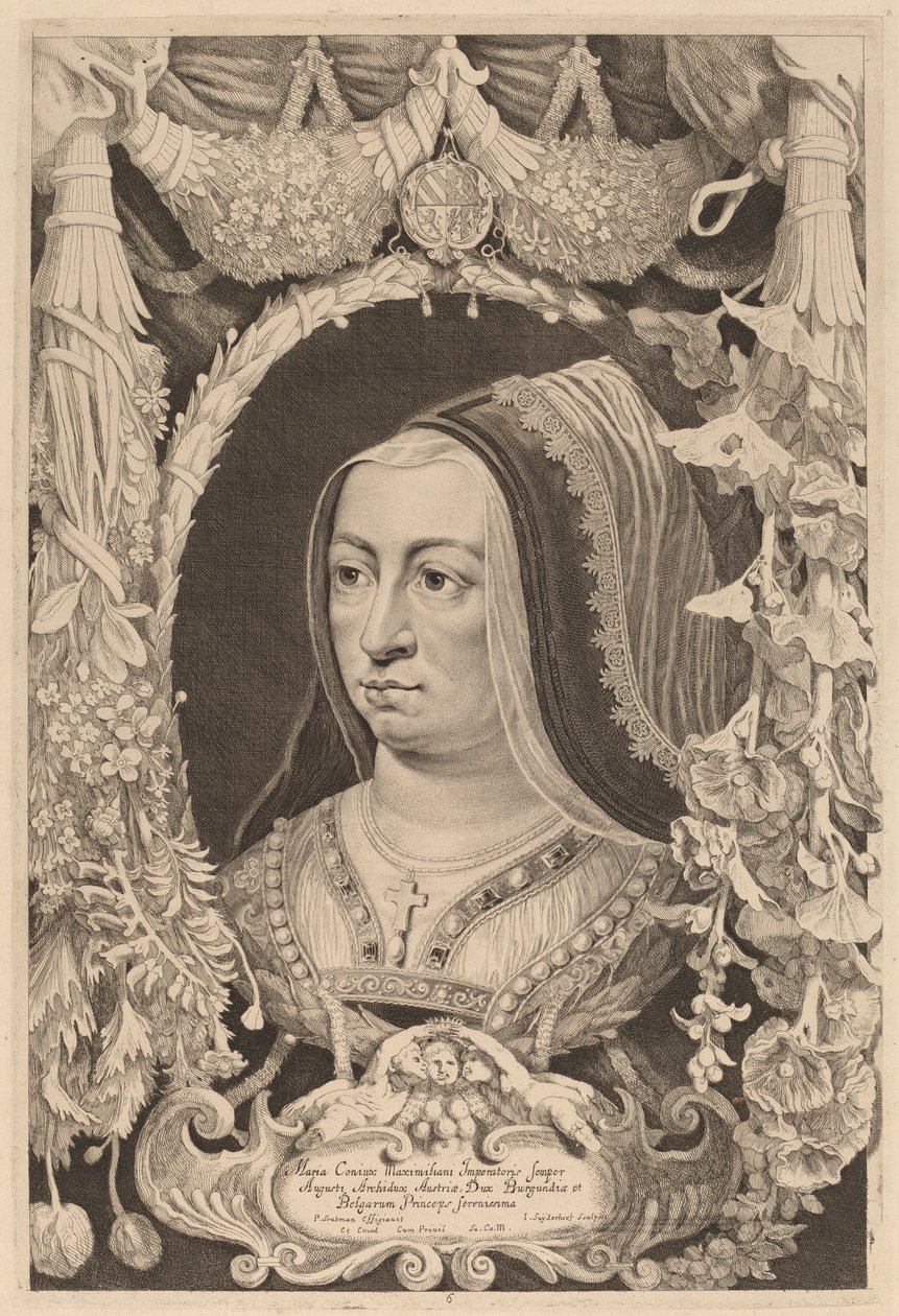 Burgundi Mária, I. Maximilian császárné és felesége alkotó: Jonas Suyderhoff after Pieter Claesz Soutman