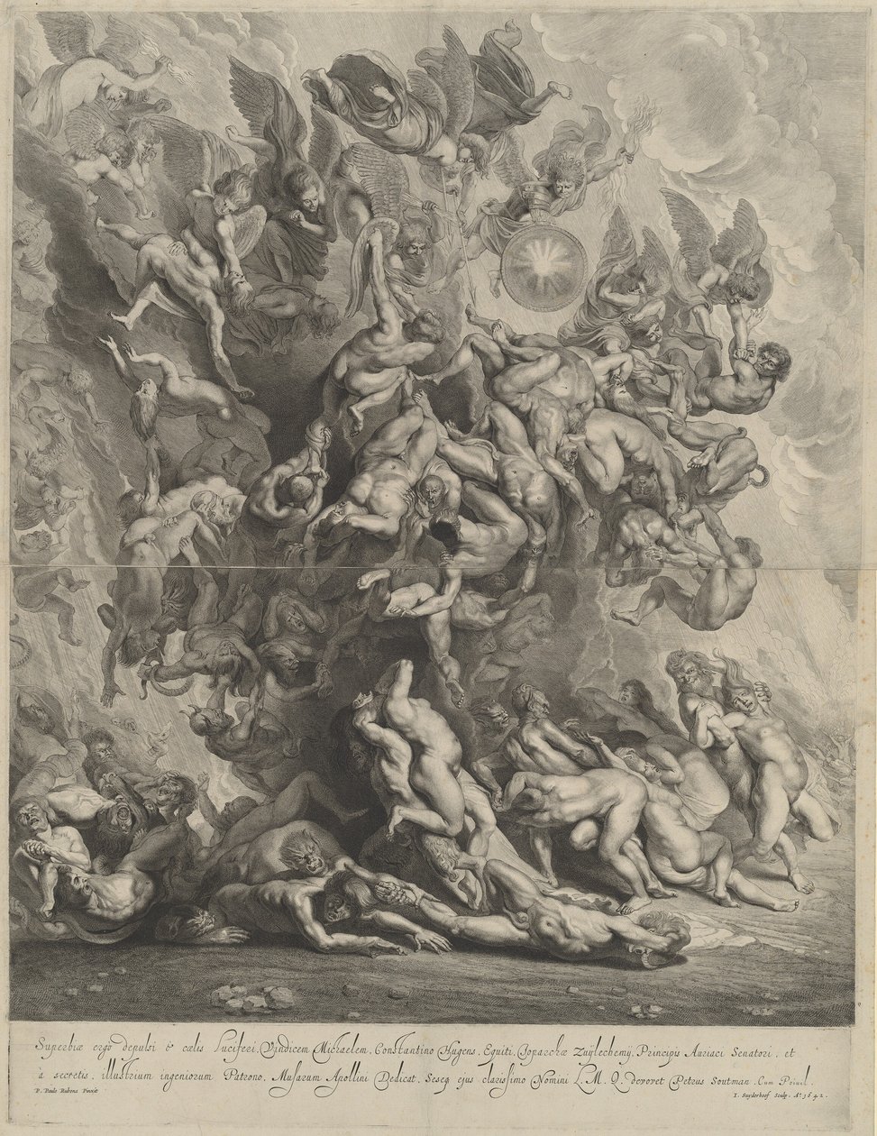 A Kárhozottak bukása alkotó: Jonas Suyderhoff, after Sir Peter Paul Rubens