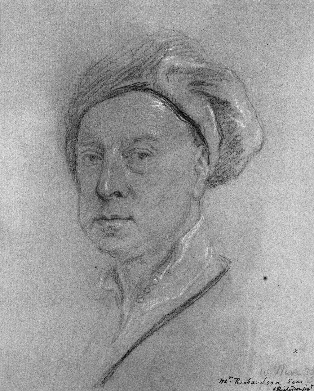 Önarckép, 1734-35 (kréta papíron) alkotó: Jonathan Richardson