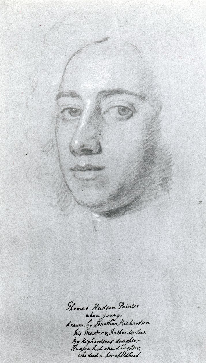Thomas Hudson (1701-79) (kréta papíron) alkotó: Jonathan Richardson