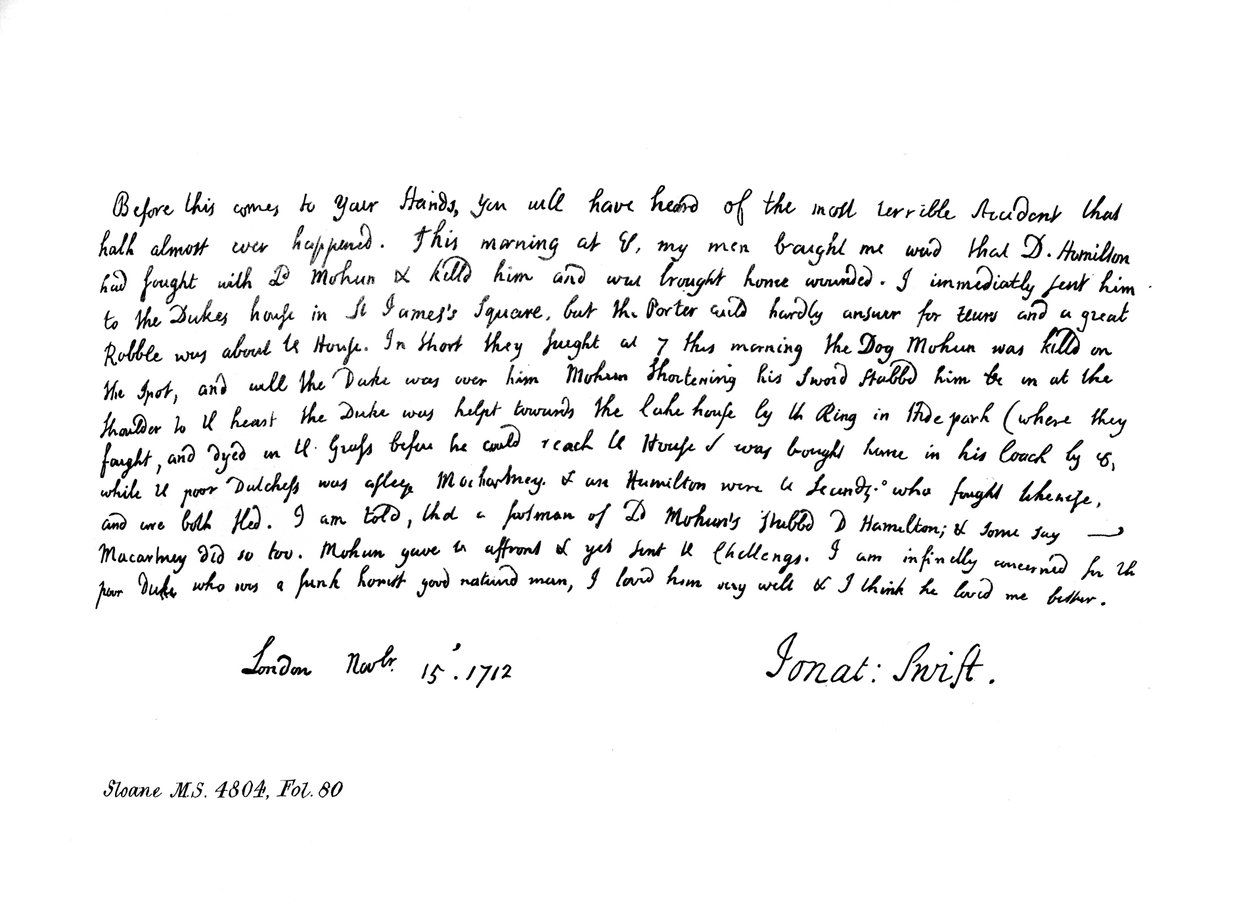 Kivonat a Dean Swifts folyóiratból, Mrs Dingley-nek címezve, 1712, 1840 alkotó: Jonathan Swift