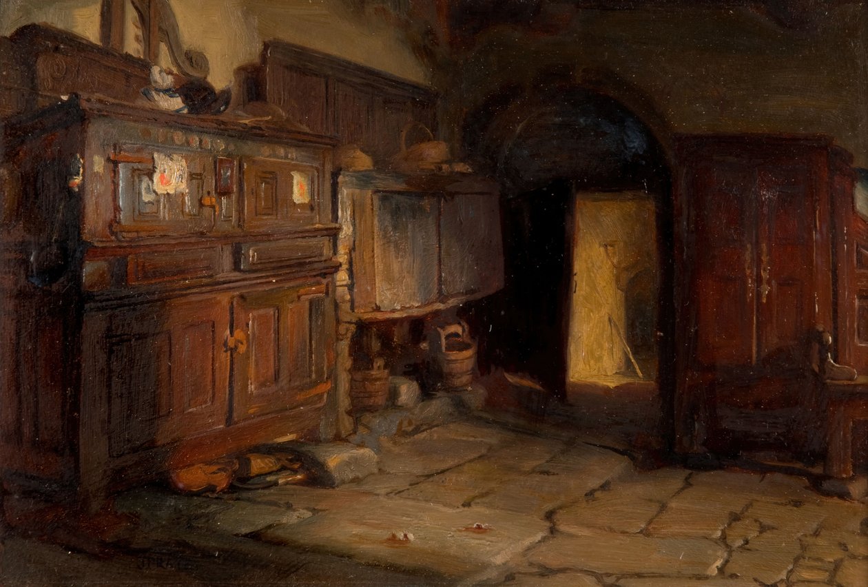 Egy breton házbelső, 1887. alkotó: Jonathon Pratt
