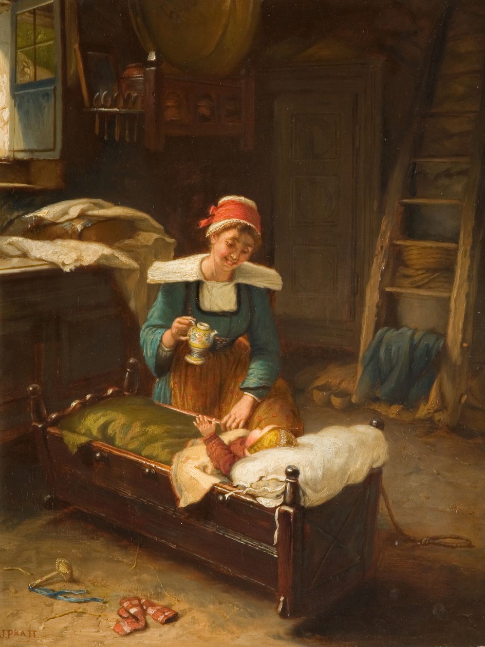 Belső anyával és gyermekével, 1911. alkotó: Jonathon Pratt