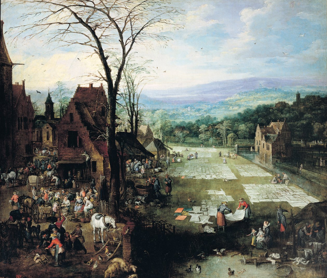 Piac és fehérítőföld, 1620-22 alkotó: Joos or Josse de Momper