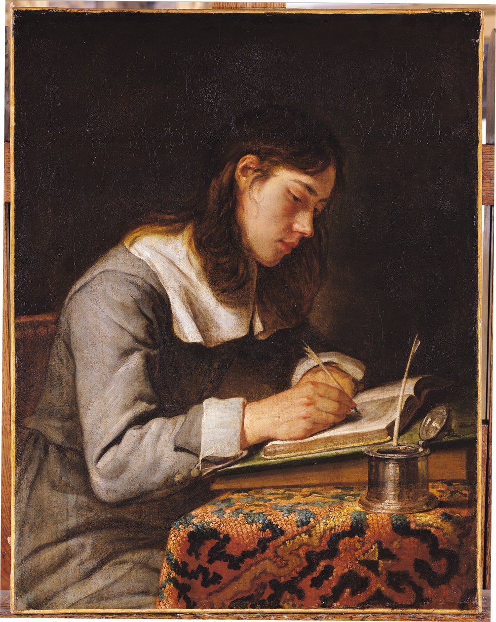 Fiatal férfi írás alkotó: Joos van Craesbeeck