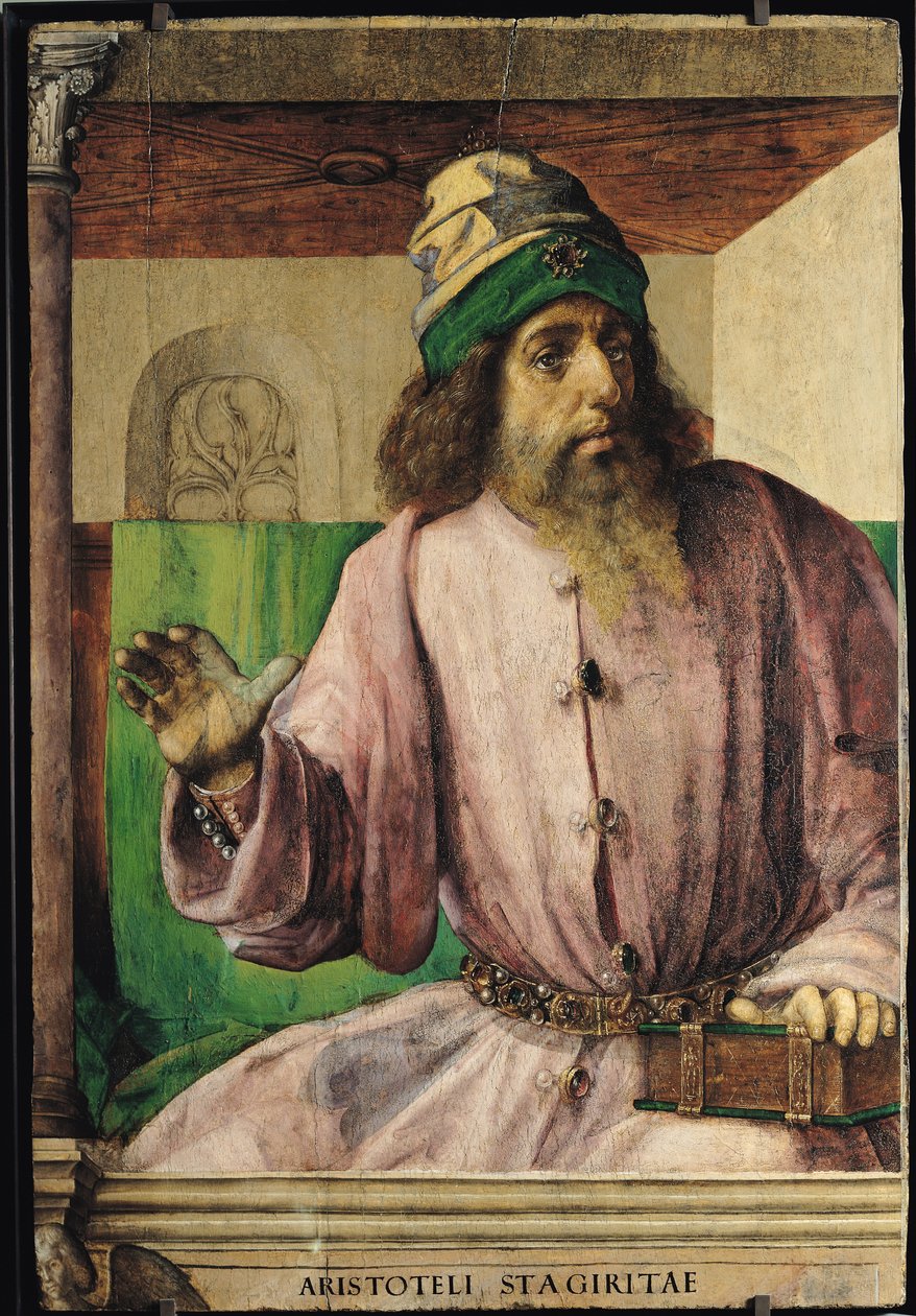 Arisztotelész (Kr. e. 384-322) portréja, 1475 körül alkotó: Joos van Gent