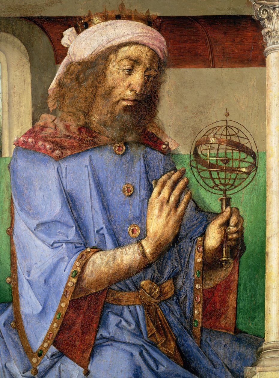 Ptolemaiosz portréja, 1475 körül (panel) alkotó: Joos van Gent