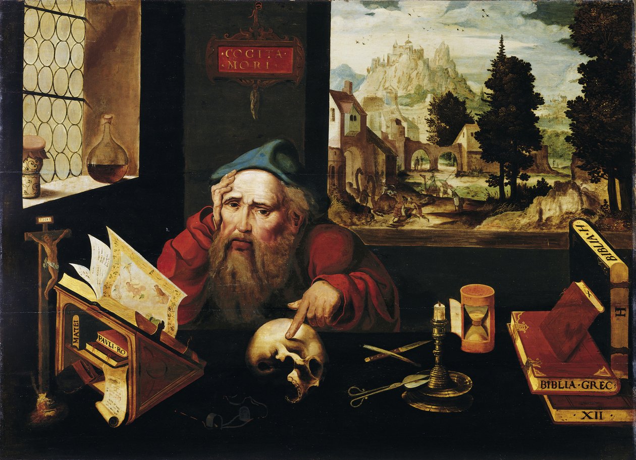 Szent Jeromos cellájában, 1520-as évek alkotó: Joos van Cleve