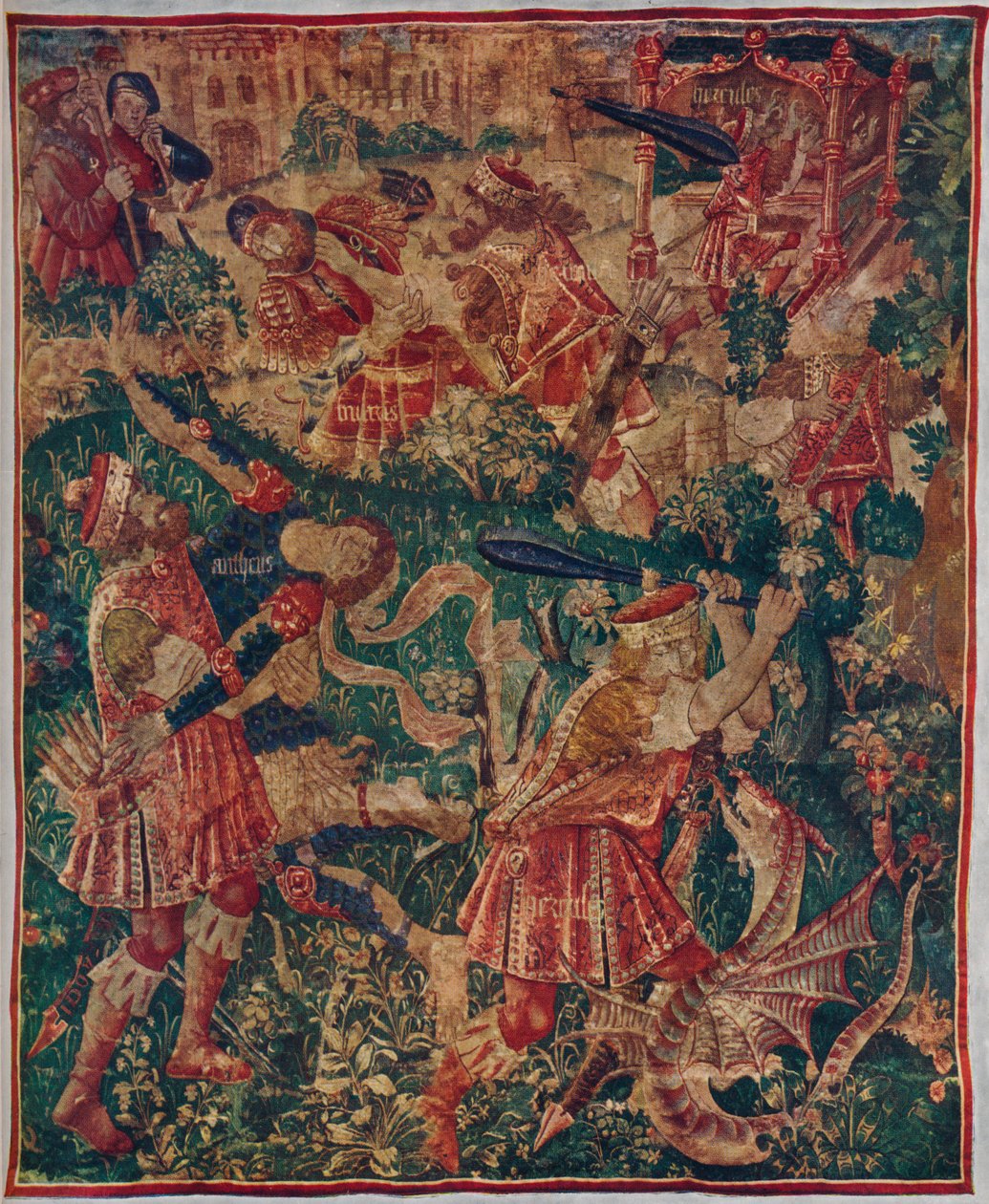 Jelenetek Herkules életéből: Audenarde-i Joos által szőtt kárpit, c1498, 1946 alkotó: Joos of Audenarde