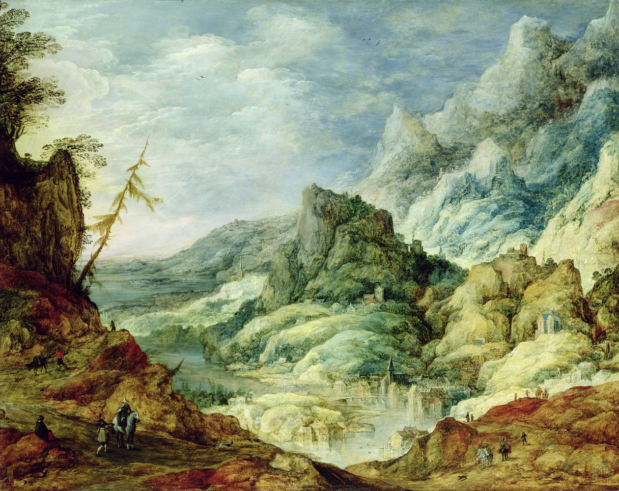 Alpesi táj, 1620 körül alkotó: Joos or Josse de Momper