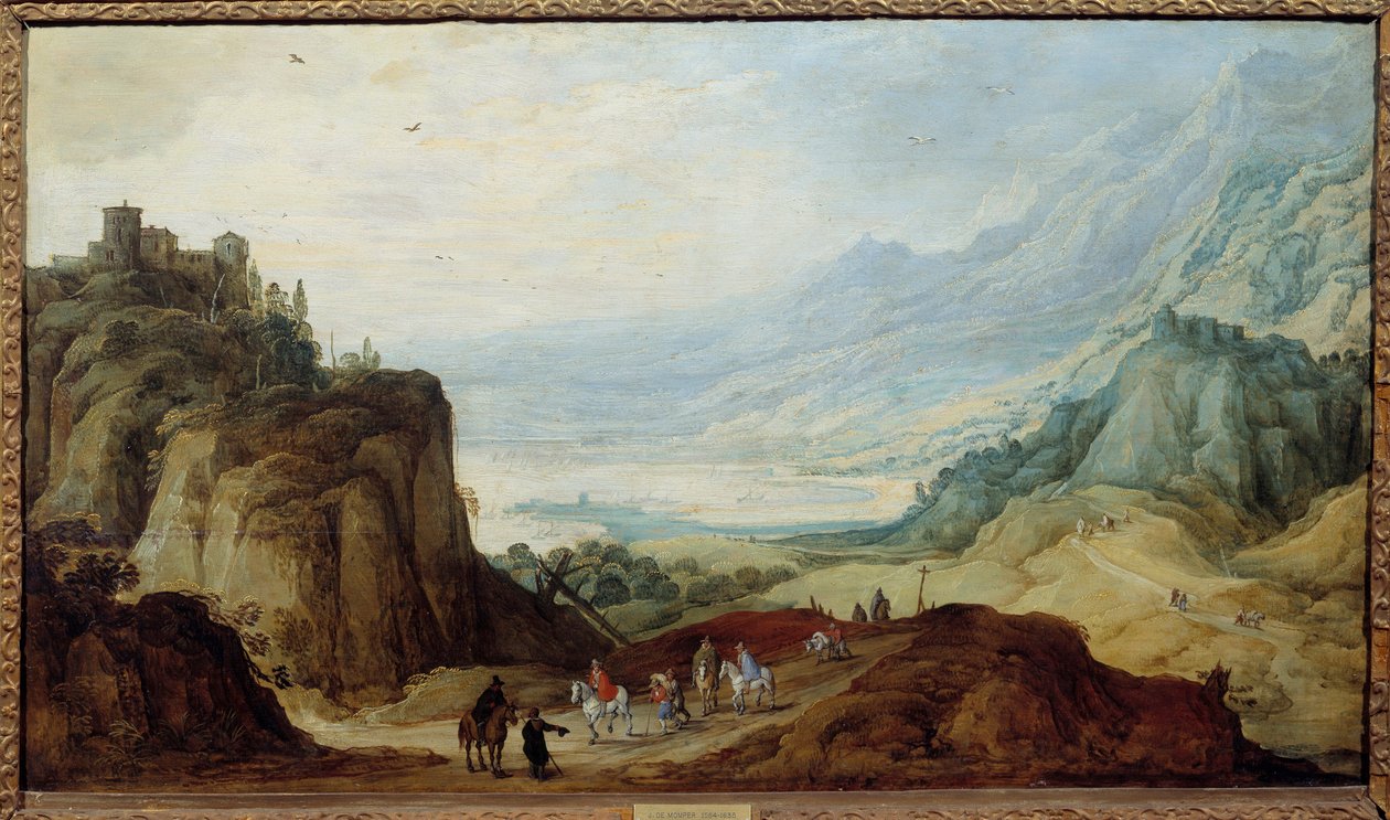 Az Alpok tája. Josse II Momper festménye (1564-1635) Ec. Nagyzolás. alkotó: Joos or Josse de The Younger Momper