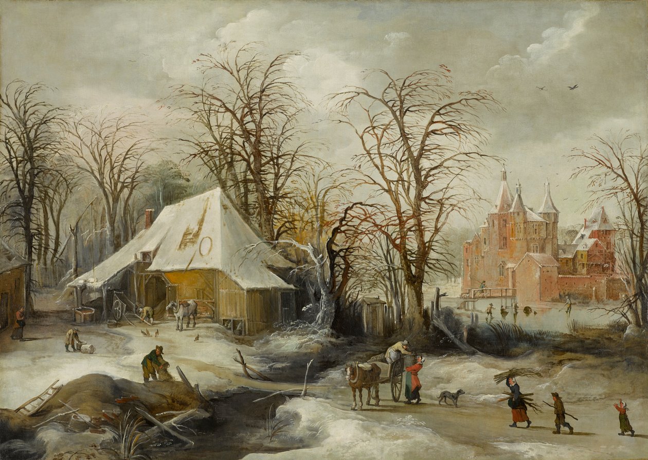 Téli táj, 1625-1630 körül (olaj, vászon) alkotó: Joos or Josse de The Younger Momper