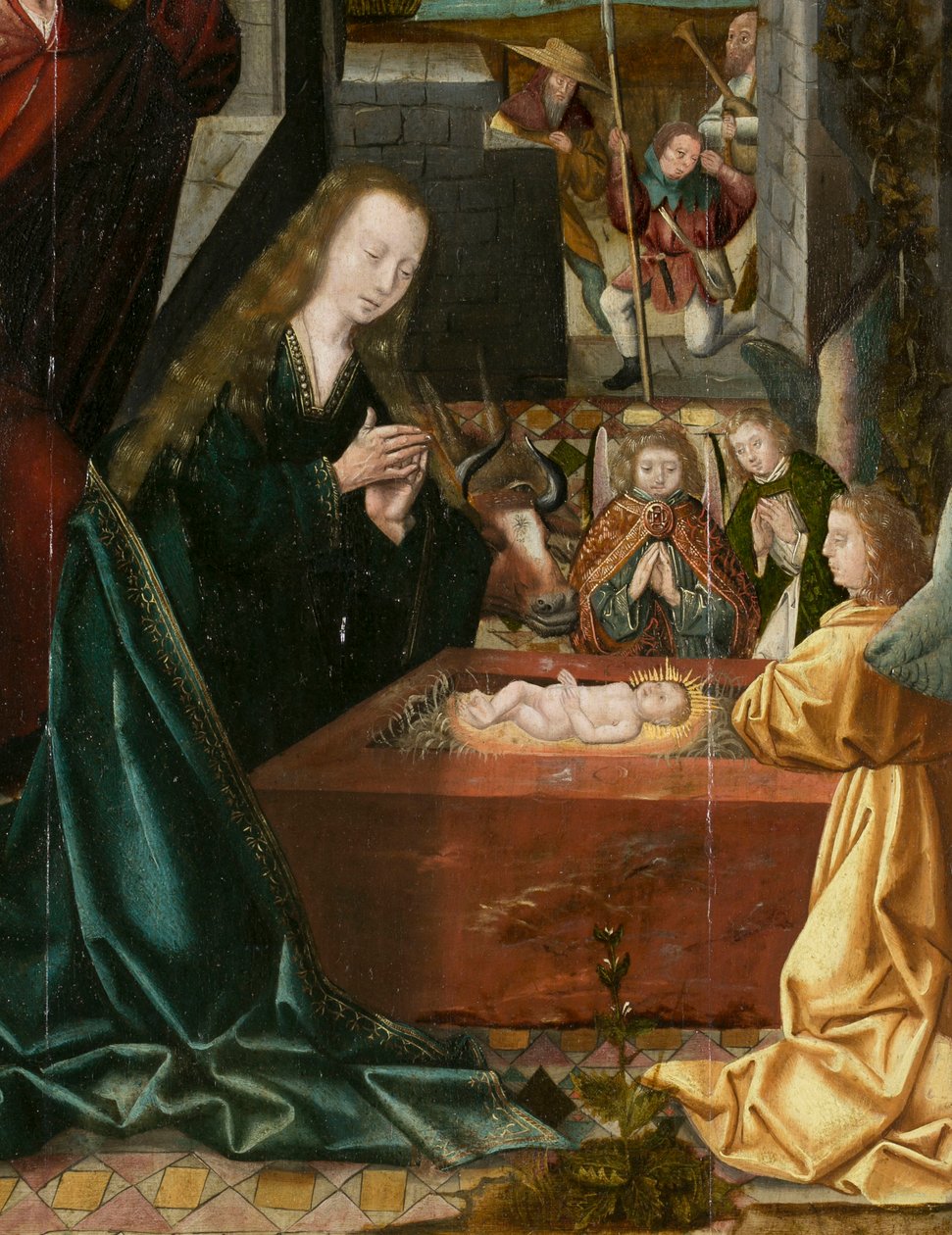 Betlehemi triptichon, 1540 körül (fára festett) alkotó: Joos van (attr. to) Cleve