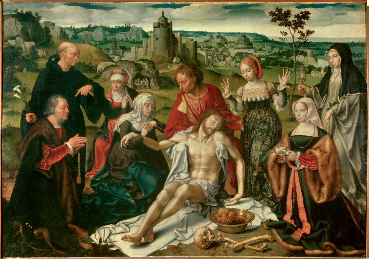 Krisztus gyászának oltárképe. Joos Van Cleve holland festménye (1485-1540) alkotó: Joos van Cleve