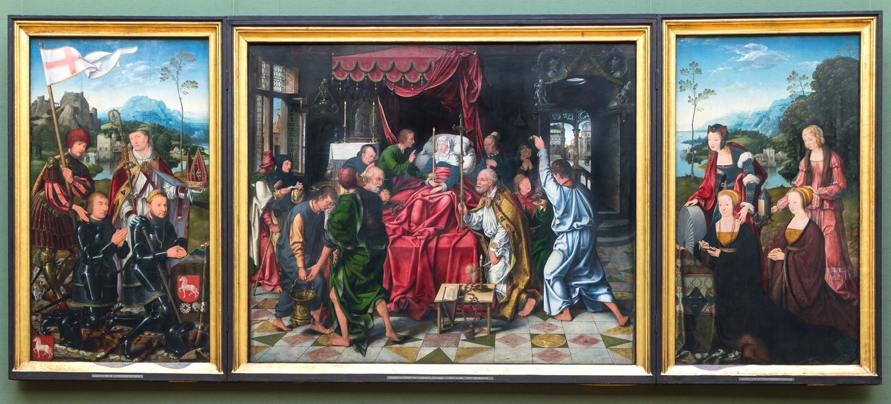 Mária halálának oltárképe alkotó: Joos van Cleve