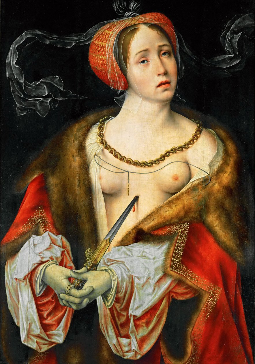 Korai holland művészet: Lucrece - Lucretia par Cleve, Joos van (kb. 1485-1540), kb. 1521-1525. Olaj, fa, 75,7x53,9. Művészettörténeti Múzeum, Vienne alkotó: Joos van Cleve