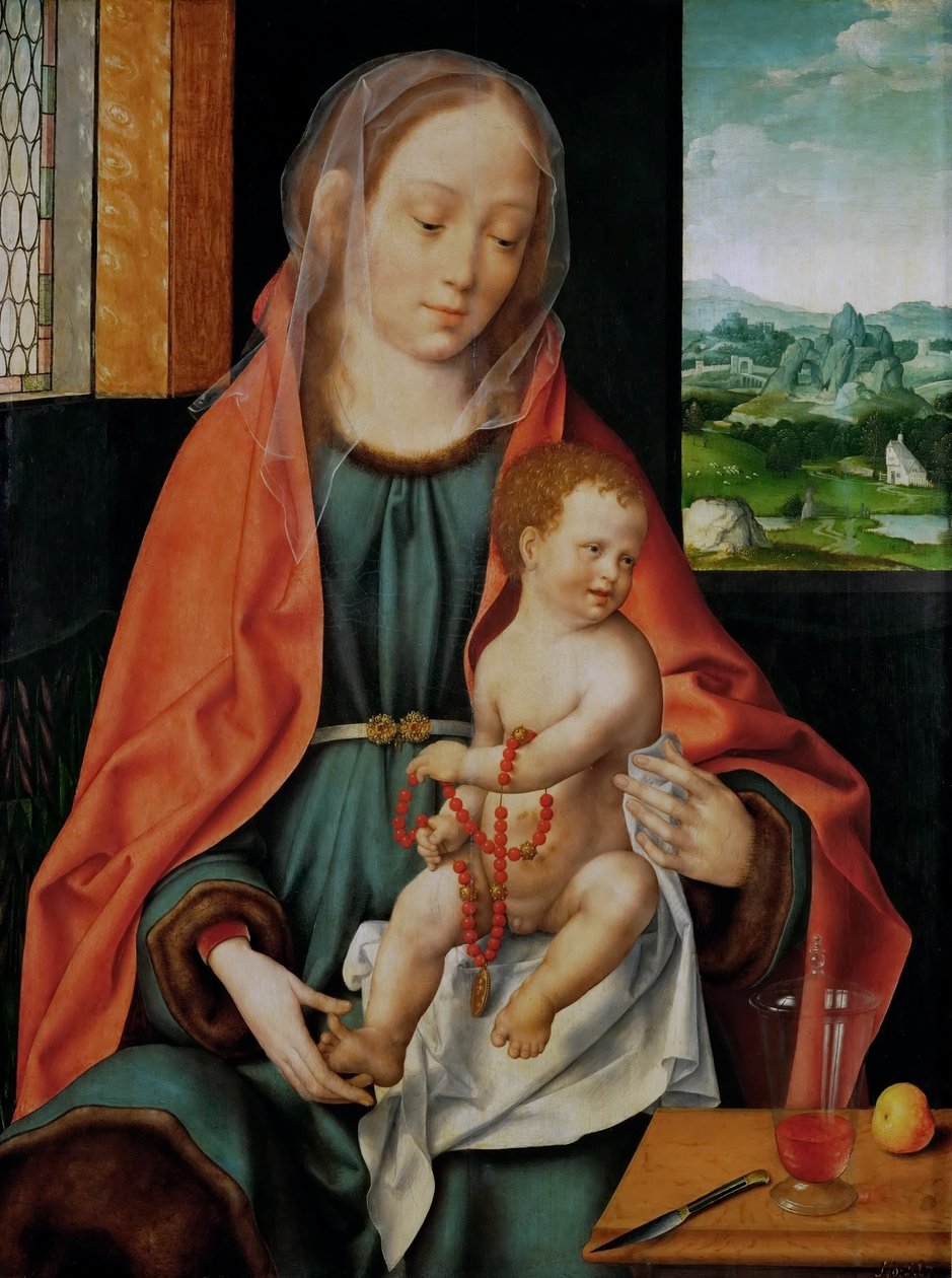 Német: Maria mit Kind Szűz és gyermeke alkotó: Joos van Cleve