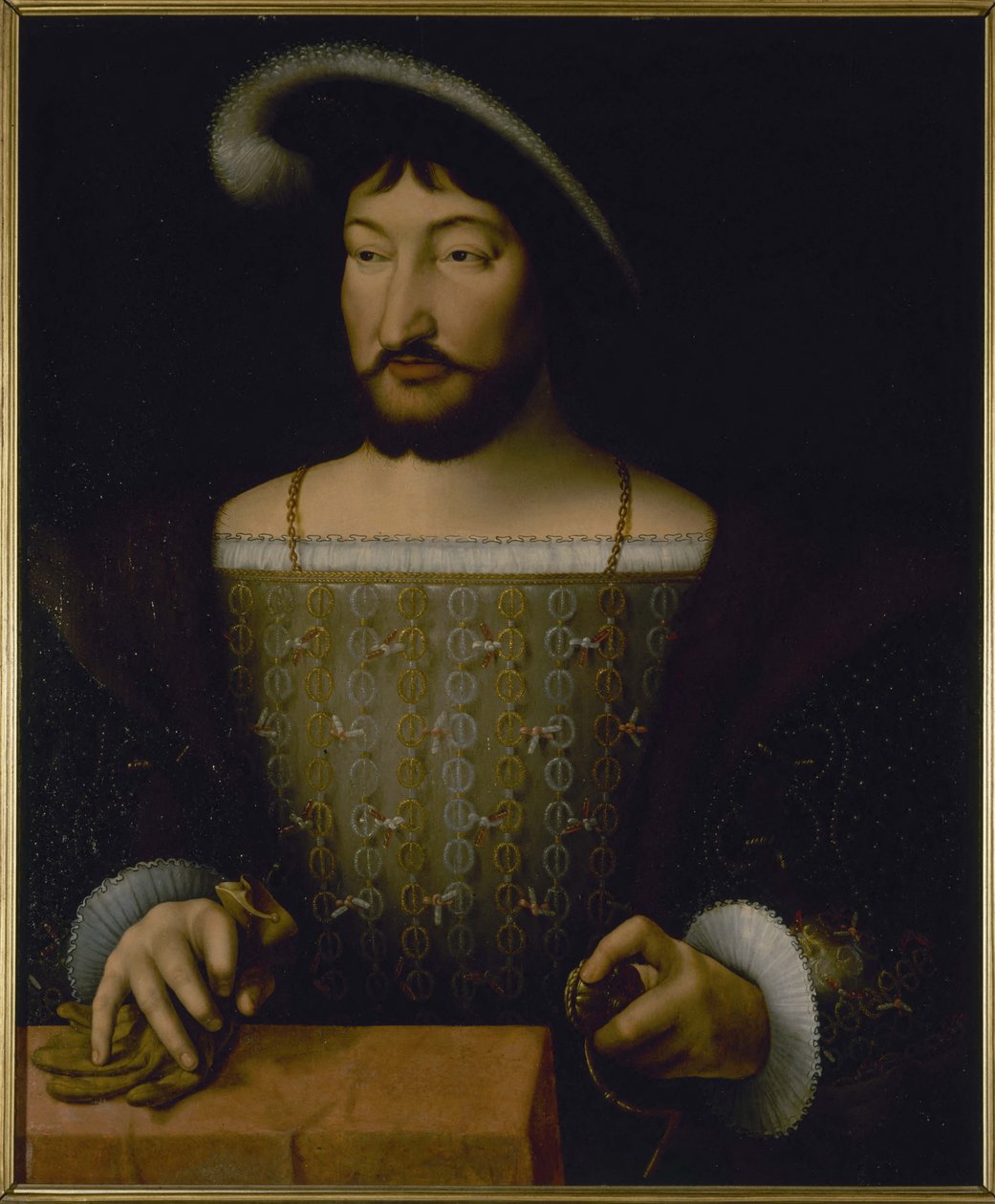 I. Ferenc francia király portréja alkotó: Joos van Cleve
