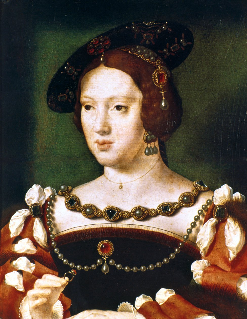 Eleanor francia királynő portréja, 1530-1540 alkotó: Joos van Cleve