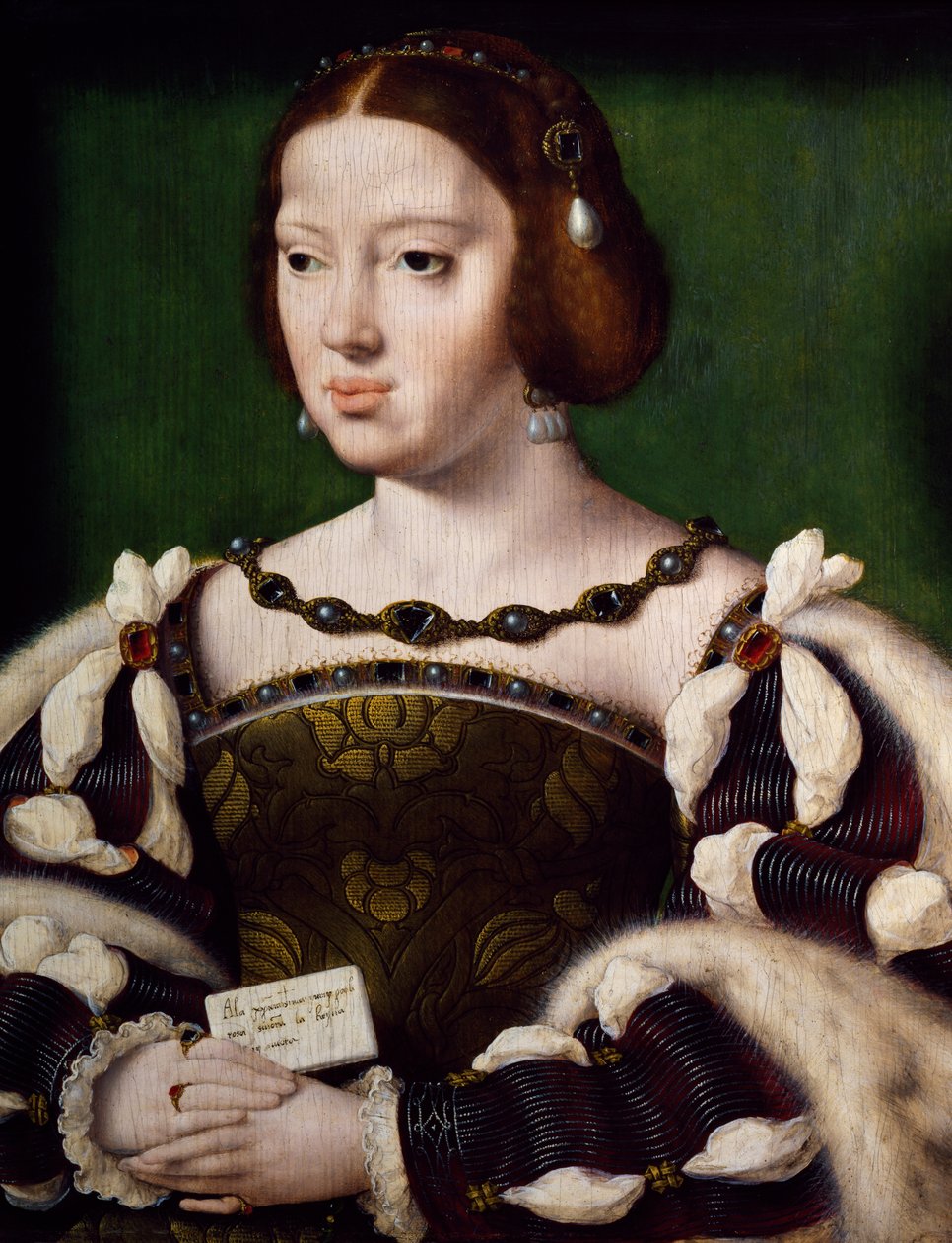Osztrák Eleonóra, Portugália és Franciaország királynőjének portréja alkotó: Joos van Cleve