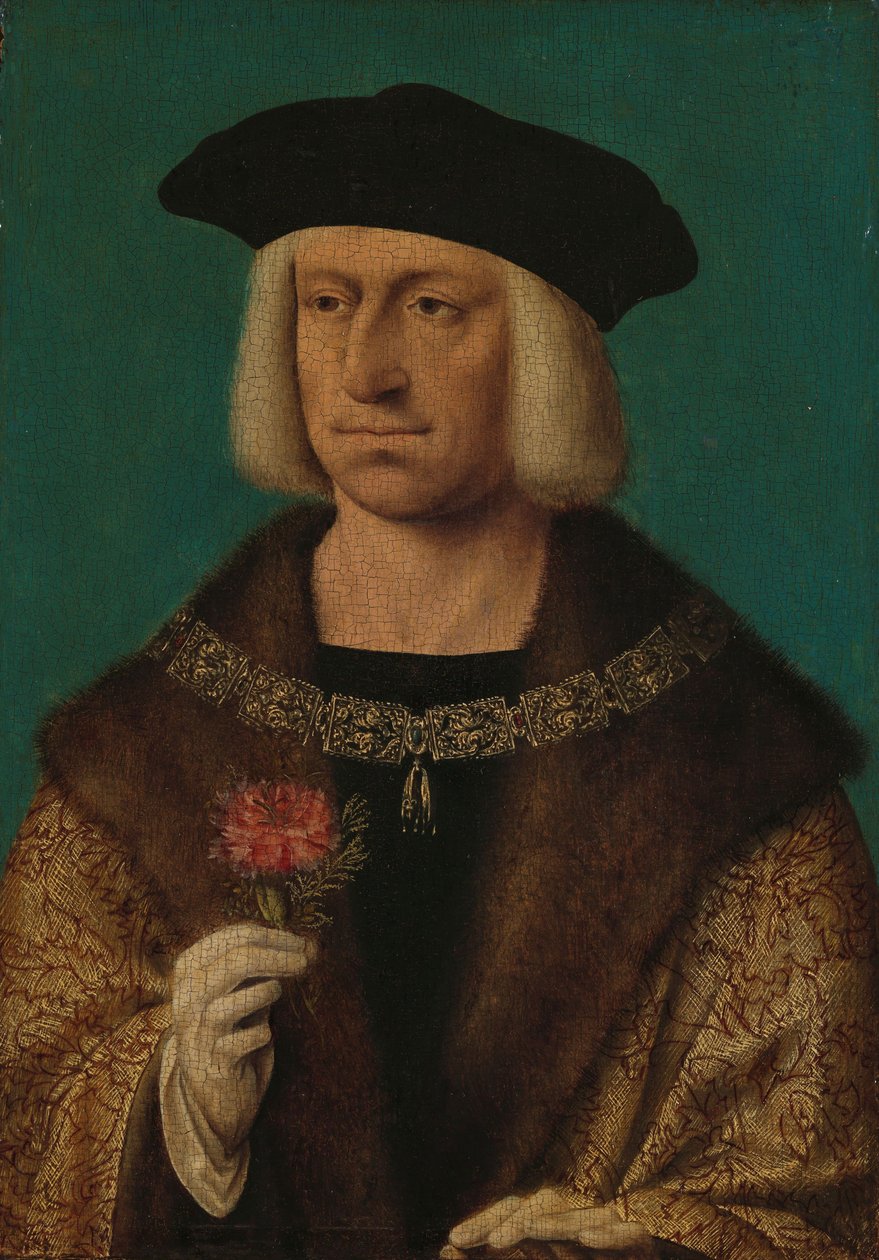 I. Maximilian portréja, 1530 körül alkotó: Joos van Cleve