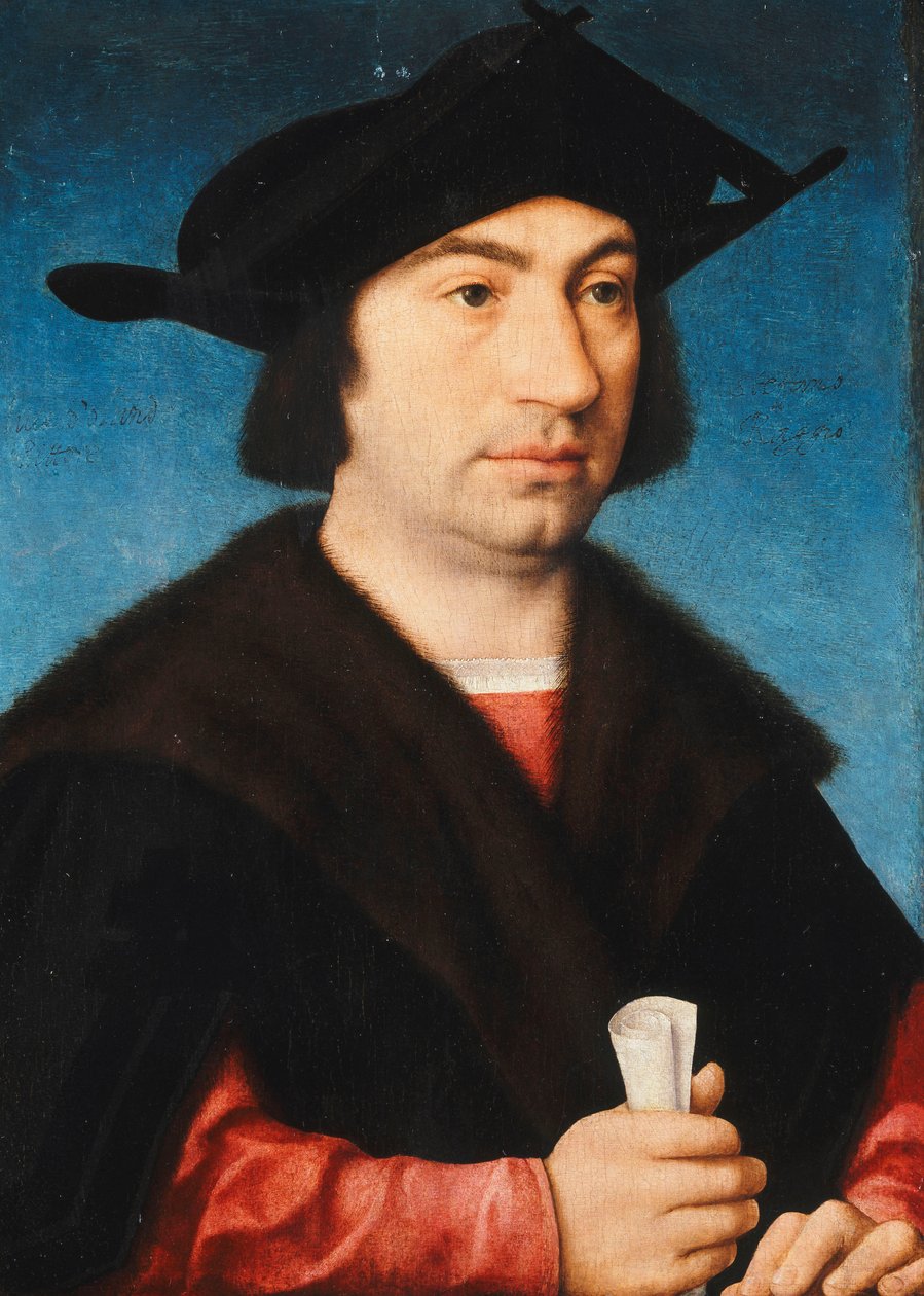 Stefano Raggio portréja, félalakos, alkotó: Joos van Cleve