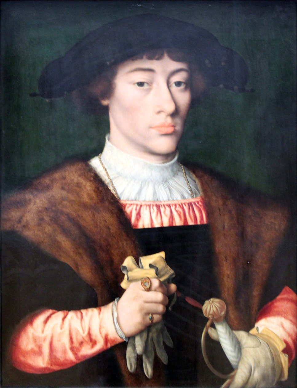 Egy fiatal férfi portréja alkotó: Joos van Cleve